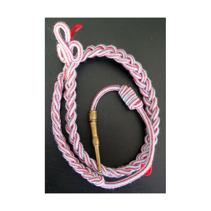 Fourragère de la croix de guerre des Théâtres d'opérations extérieurs TOE aiguillette dorée