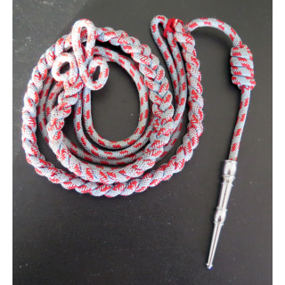 Fourragère de cérémonie de la croix de guerre des Théâtres d'opérations extérieurs TOE aiguillette argentée