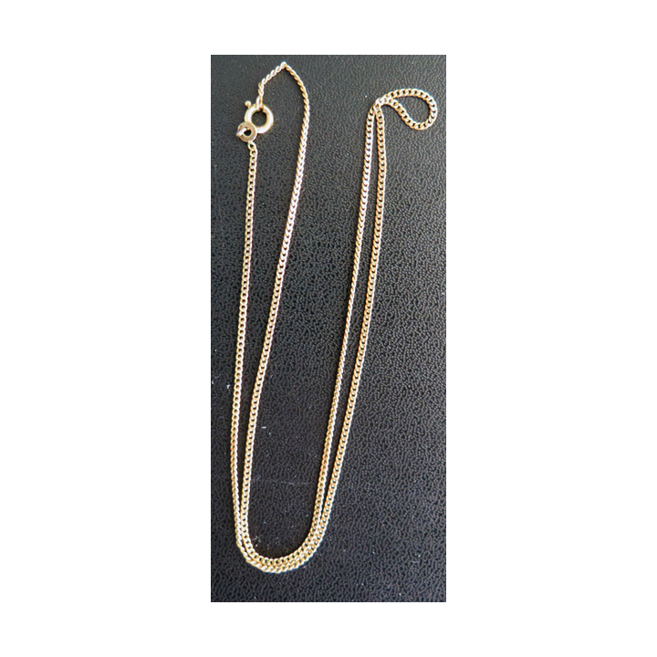 Chainette en métal doré (plaqué or ?) longueur 45 cm