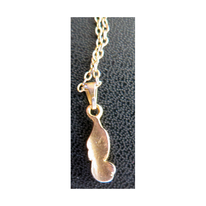 bijou avec chainette en métal doré (plaqué or ?) longueur 48 cm