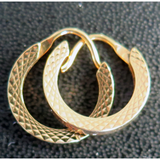 Boucle d'oreille en métal doré (Plaqué or ?)