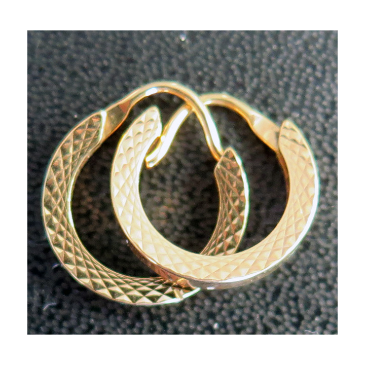 Boucle d'oreille en métal doré (Plaqué or ?)