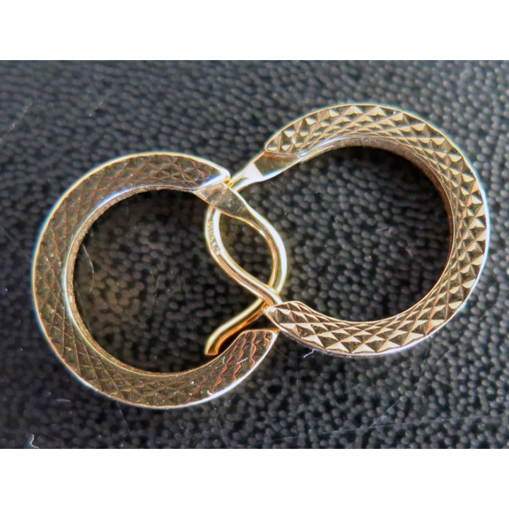 Boucle d'oreille en métal doré (Plaqué or ?)