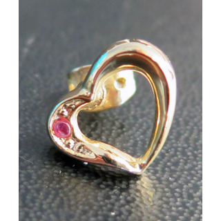 Boucles d'oreilles en métal doré (Plaqué or ?) hauteur 1 cm