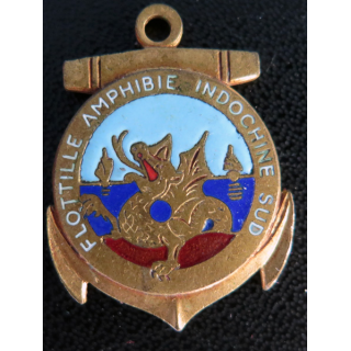 FAIS : Insigne de la Flotille amphibie d'Indochine Sud AUGIS émail sans attache