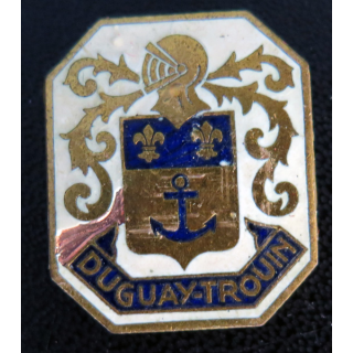 DUGUAY-TROUIN : insigne du croiseur Duguay Trouin fabrication Augis en émail
