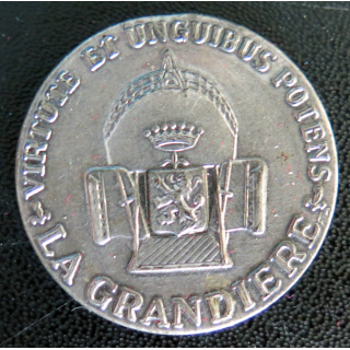 LA GRANDIERE : Rondache argentée de l'Aviso Colonial La Grandière FIA