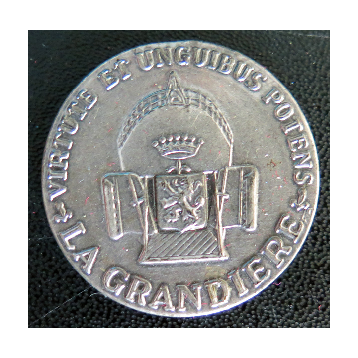 LA GRANDIERE : Rondache argentée de l'Aviso Colonial La Grandière FIA