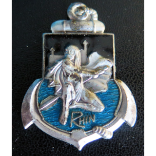 RHIN : insigne émaillé du bâtiment Rhin FIA sans attache