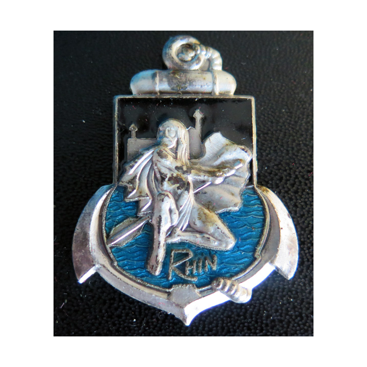 RHIN : insigne émaillé du bâtiment Rhin FIA sans attache