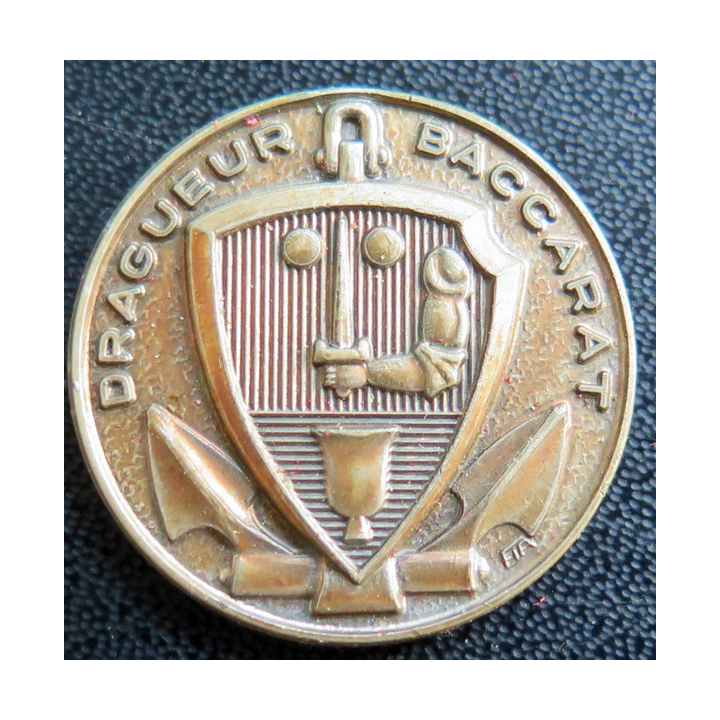 BACCARAT : Rondache dorée du Dragueur Baccarat FIA sans attache