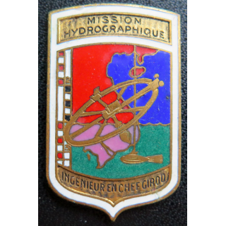 IC GIROD Insigne de la mission Hydrographique l'Ingénieur en Chef Girod