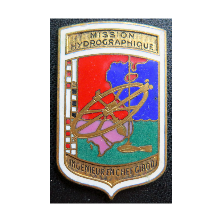 IC GIROD Insigne de la mission Hydrographique l'Ingénieur en Chef Girod
