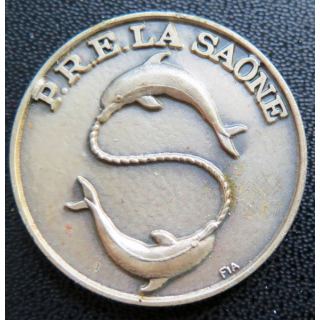 PRE LA SAÔNE : rondache argentée du ravitailleur d'escadre La Saône FIA sans attache