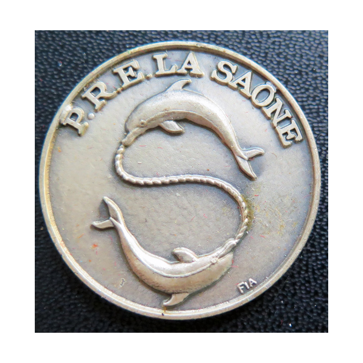 PRE LA SAÔNE : rondache argentée du ravitailleur d'escadre La Saône FIA sans attache