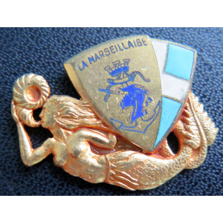 LA MARSEILLAISE : insigne des messageries maritimes La Marseillaise AUGIS en émail