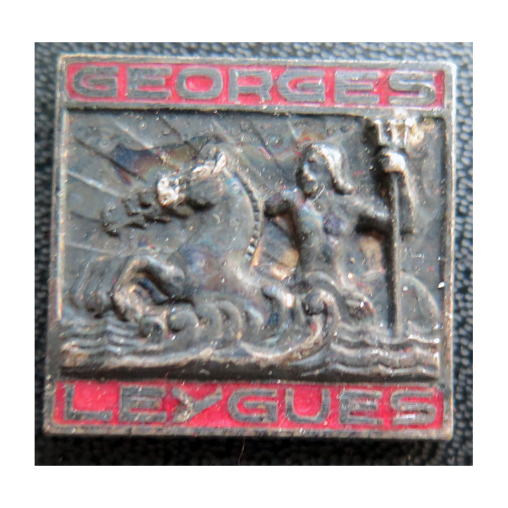 GEORGES LEYGUES : Croiseur Georges Leygues Annonier dans cartouche en émail