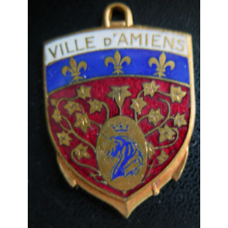 VILLE D'AMIENS : insigne des messageries maritimes Ville d'Amiens AUGIS en émail