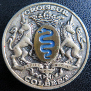 COLBERT : rondache argentée du Croiseur Colbert FIA sans attache