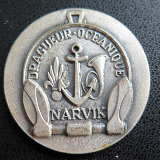 NARVIK : rondache argentée du dragueur océanique Narvik FIA sans attache