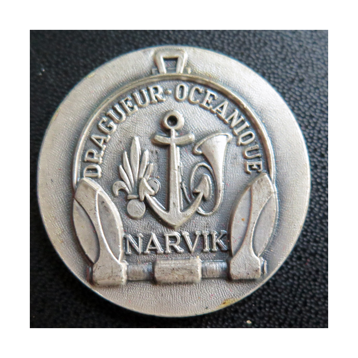 NARVIK : rondache argentée du dragueur océanique Narvik FIA sans attache