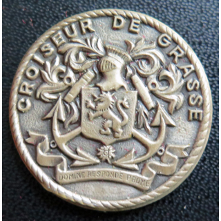 DE GRASSE : rondache argentée du Croiseur De Grasse sans attache