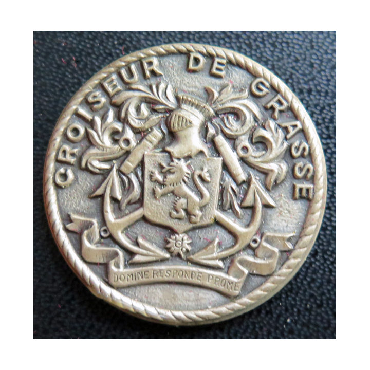 DE GRASSE : rondache argentée du Croiseur De Grasse sans attache