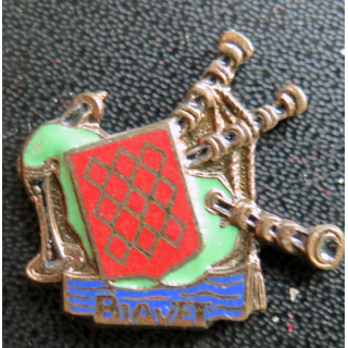 BLAVET : Insigne de boutonnière du bâtiment de débarquement de chars Blavet en émail sans attache