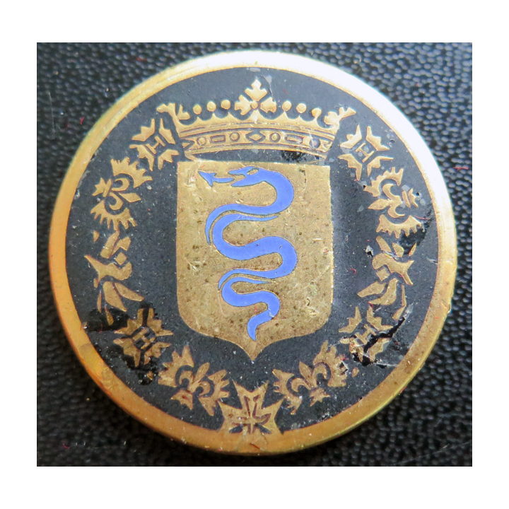 COLBERT : Rondache émaillée du Croiseur Colbert A.B Paris sans attache