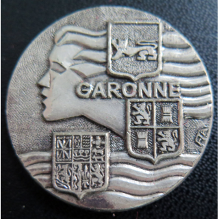 GARONNE : rondache argentée du Pétrolier Garonne FIA sans attache