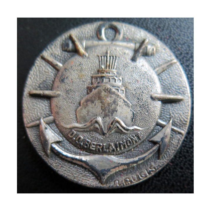 BERLAIMONT : rondache argentée du dragueur océanique Berlaimont Augis sans attache