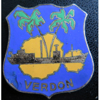 VERDON : insigne du bateau transport pétrolier Verdon éclat d'émail sans attache