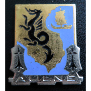 AULNE : insigne du bateau transport Aulne A.B Paris en émail sans attache