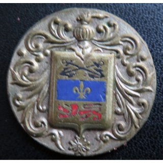 JEAN BART : rondache du bâtiment de Ligne Jean Bart en émail sans attache dos gravé