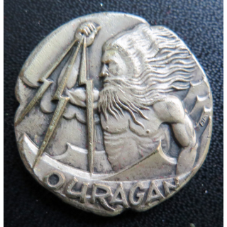 OURAGAN : rondache argentée de l'Ouragan FIA sans attache