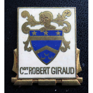 CDT ROBERT GIRAUD : insigne du Commandant Robert Giraud Arthus Bertrand Paris en émail sans attache