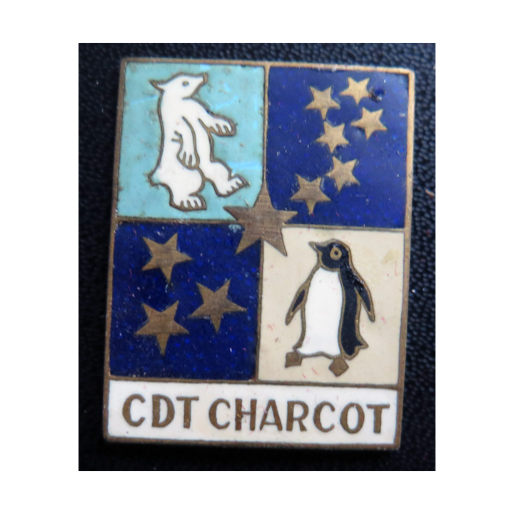 CDT CHARCOT : insigne duNavire océanique Arthus Bertrand Paris émail sans attache