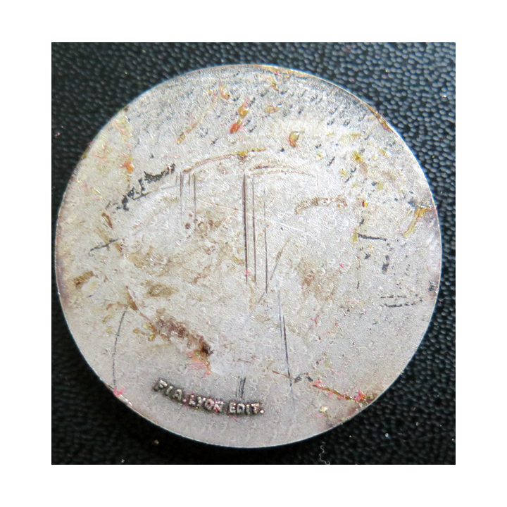 LAPLACE : rondache argentée du bâtiment hydrographique Laplace FIA sans attache