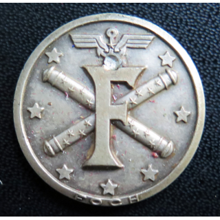 FOCH : rondache argentée du Porte Avions Foch Arthus Bertrand Paris sans attache