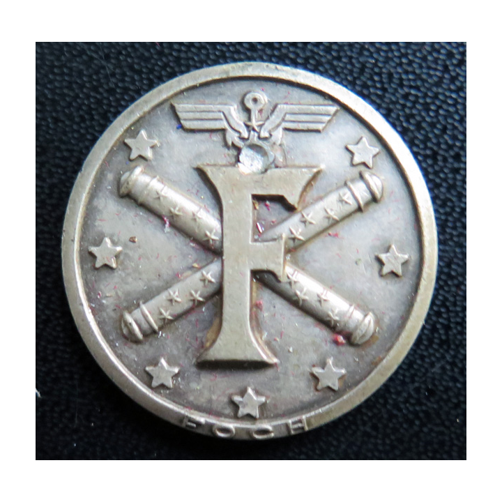 FOCH : rondache argentée du Porte Avions Foch Arthus Bertrand Paris sans attache