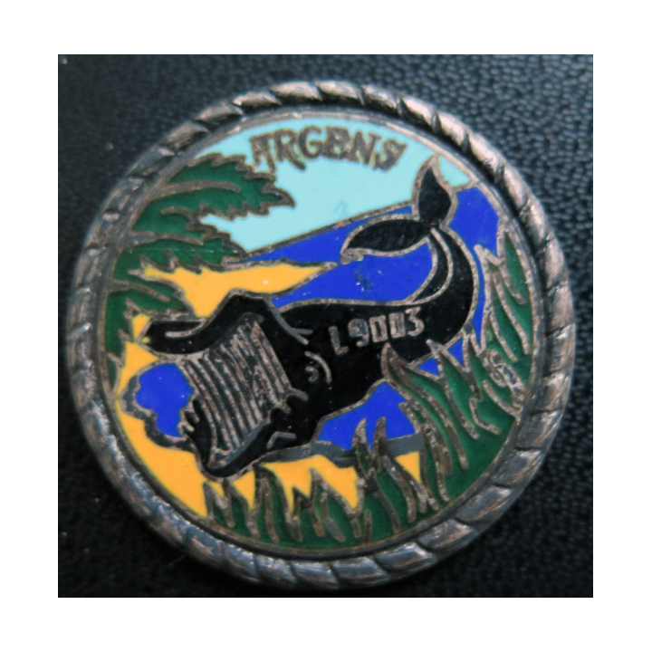 L 9003 ARGENS :  Insigne du L. 9003 Argens (Augis) en émail sans attache