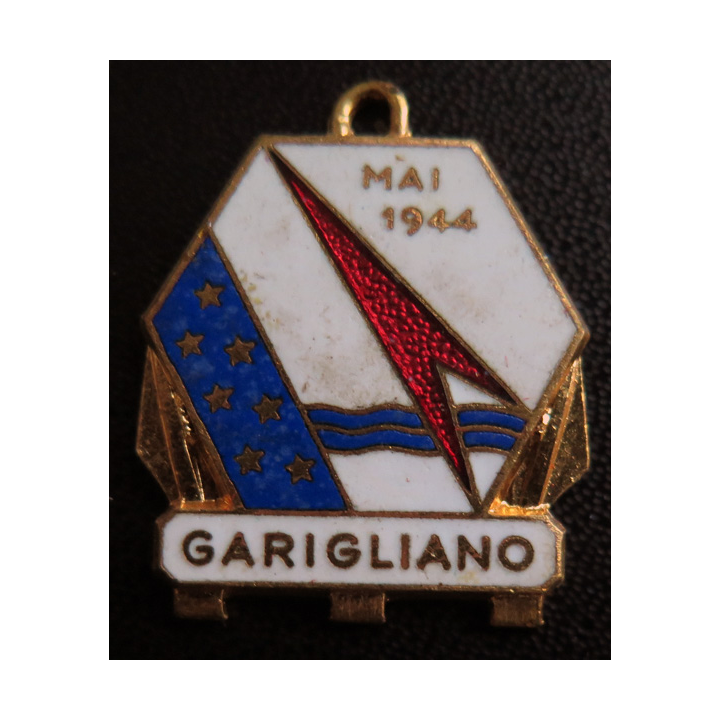 GARIGLIANO : insigne du dragueur océanique Garigliano (AUgis) en émail sans attache