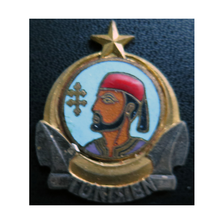 TUNISIEN : insigne de l'escorteur Tunisien Drago Béranger en émail sans attache