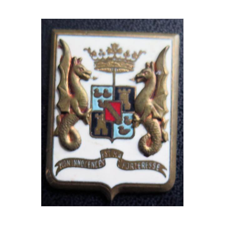 MONTCALM : Insigne du Croiseur Montcalm Courtois en émail sans attache