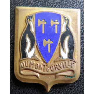 DUMONT D'URVILLE : Insigne de l'aviso colonial Dumont d'Urville Augis en émail sans attache