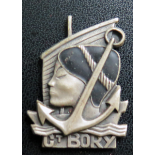 CT BORY : Insigne de l'Aviso Escorteur Ct Bory en émail sans attache