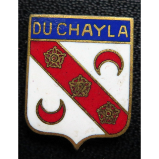 DU CHAYLA : insigne de l'escorteur d'escadre Du Chayla Augis en émail sans attache