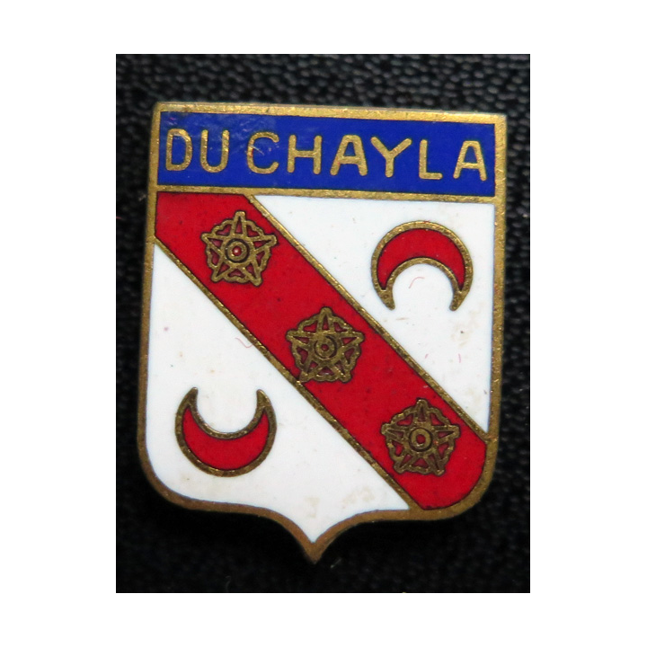 DU CHAYLA : insigne de l'escorteur d'escadre Du Chayla Augis en émail sans attache