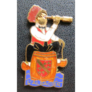 L'ALSACIEN : insigne de l'escorteur rapide l'Alsacien Augis en émail sans attache