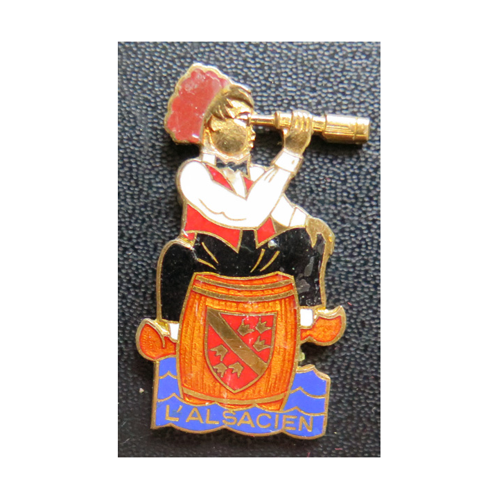 L'ALSACIEN : insigne de l'escorteur rapide l'Alsacien Augis en émail sans attache